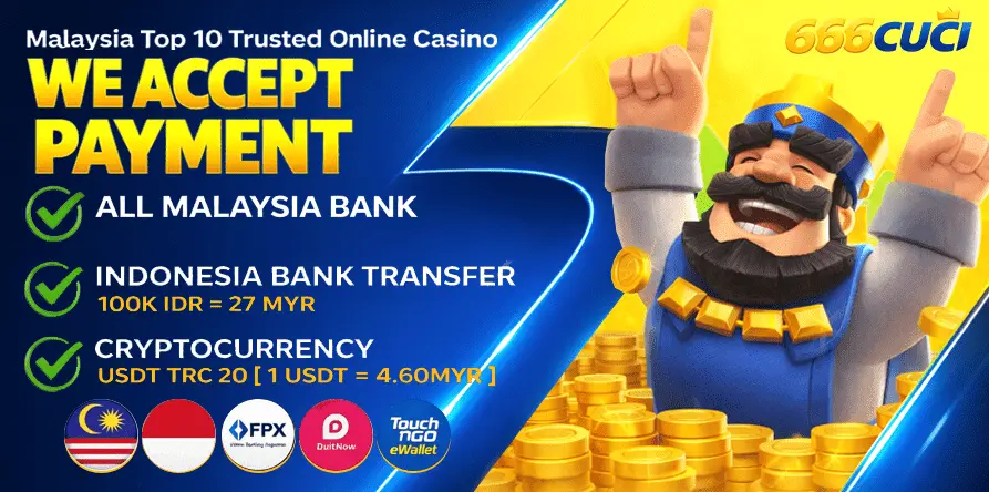 Accept payments Malaysia casino.